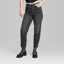 Women's Super-High Rise Tapered Jeans - Wild Fable™ Black Wash