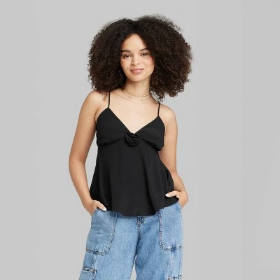 Women's Rosette Tank Top - Wild Fable™ Pink 1 Women's Rosette Tank Top - Wild Fable™ Pink