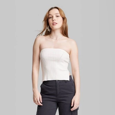 Women's Sweater Tube Top - Wild Fable™ Slate Gray 1 Women's Sweater Tube Top - Wild Fable™ Slate Gray