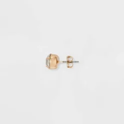 Pearl & Rhinestone Cubic Zirconia Stud Earring Set 18pc - Wild Fable™ White