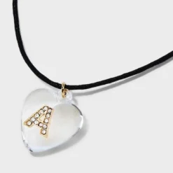 Acrylic Heart with Face Gems Pendant Necklace - Wild Fable™ Clear/Black 23 Acrylic Heart with Face Gems Pendant Necklace - Wild Fable™ Clear/Black -Outlet Modish Gems Store GUEST e855ce8a bbaf 4d84 944d 12e6bb198559