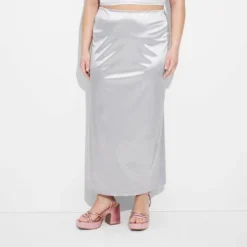 Women's High-Rise Shine Knit Maxi Skirt - Wild Fable⢠Magenta