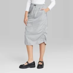 Women's Utility Midi Skirt - Wild Fable™️ Light Gray