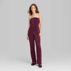 Women's Tube Sequin Mesh Jumpsuit - Wild Fable™ Slate Blue