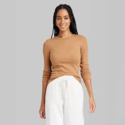 Women's Long Sleeve T-Shirt - Wild Fable™ Vibrant Yellow