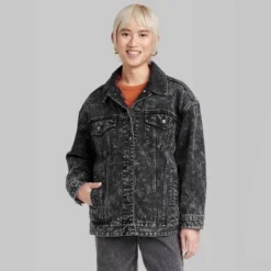 Women's Oversized Denim Trucker Jacket - Wild Fable™ Light Wash