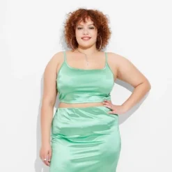 Women's Shine Knit Tiny Tank Top - Wild Fable⢠Black