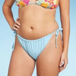 Women's Side-Tie Low-Rise High Leg Adjustable Bikini Bottom - Wild Fable™ Blue -Outlet Modish Gems Store GUEST faf78473 1eb6 4b9c a249 d1eadc200643