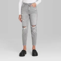Women's Super-High Rise Tapered Jeans - Wild Fable™ Gray Wash
