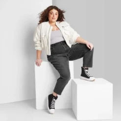 Women's Super-High Rise Curvy Tapered Jeans - Wild Fable™ Black Wash -Outlet Modish Gems Store GUEST fe877c7c cb0e 4f06 b8df 8b52092ce87c 3